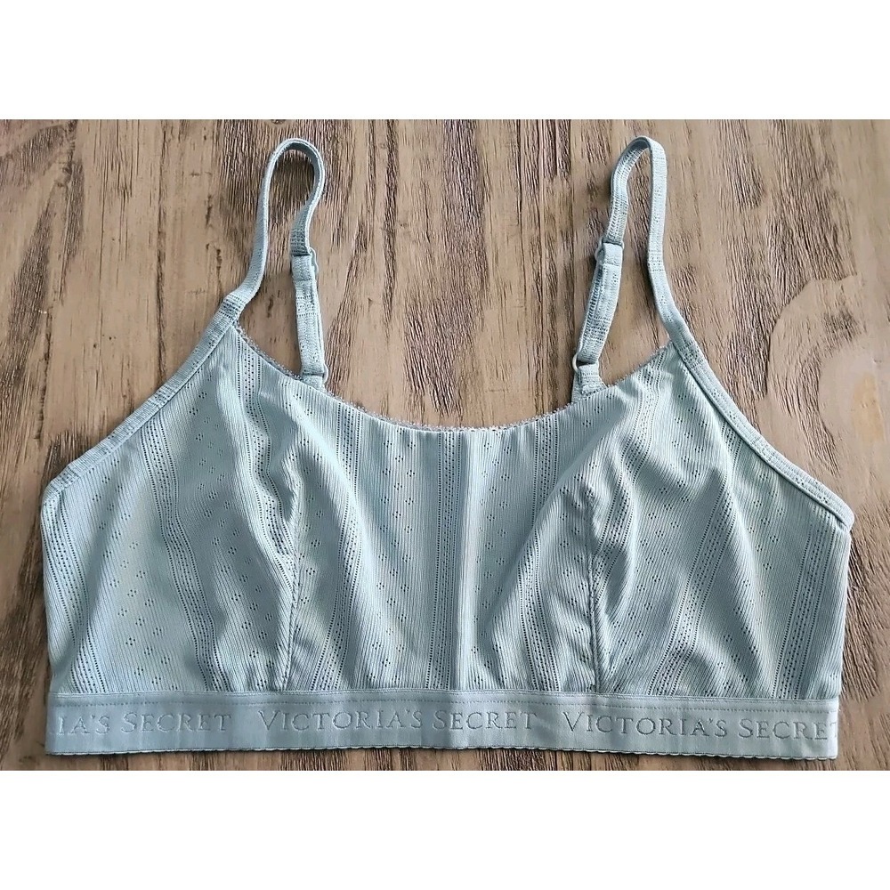 Victorias Secret Unlined Bralette Bra Mint Green Size Medium